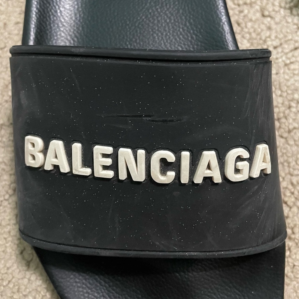 Balenciaga Black Slide Sandals - Picture 8 of 13